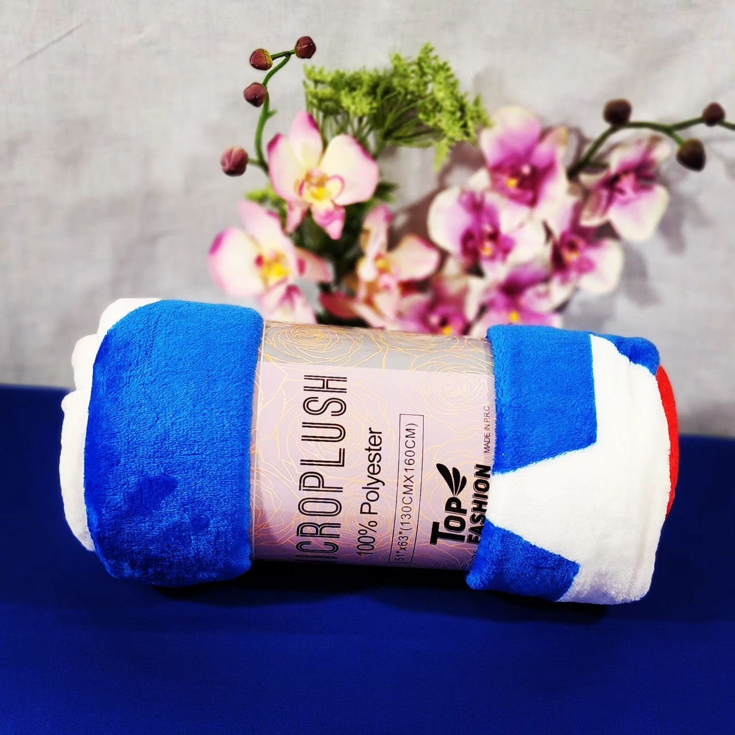 Puerto Rico Flag Micro-plush Throw Blanket 100% Polyester 51"x63 (130CMX160CM)