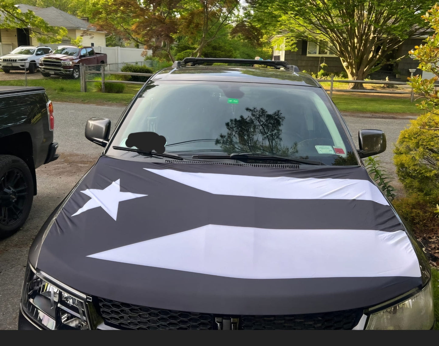 Puerto Rico Flag Car Hood Cover (3.3ft x 5ft)