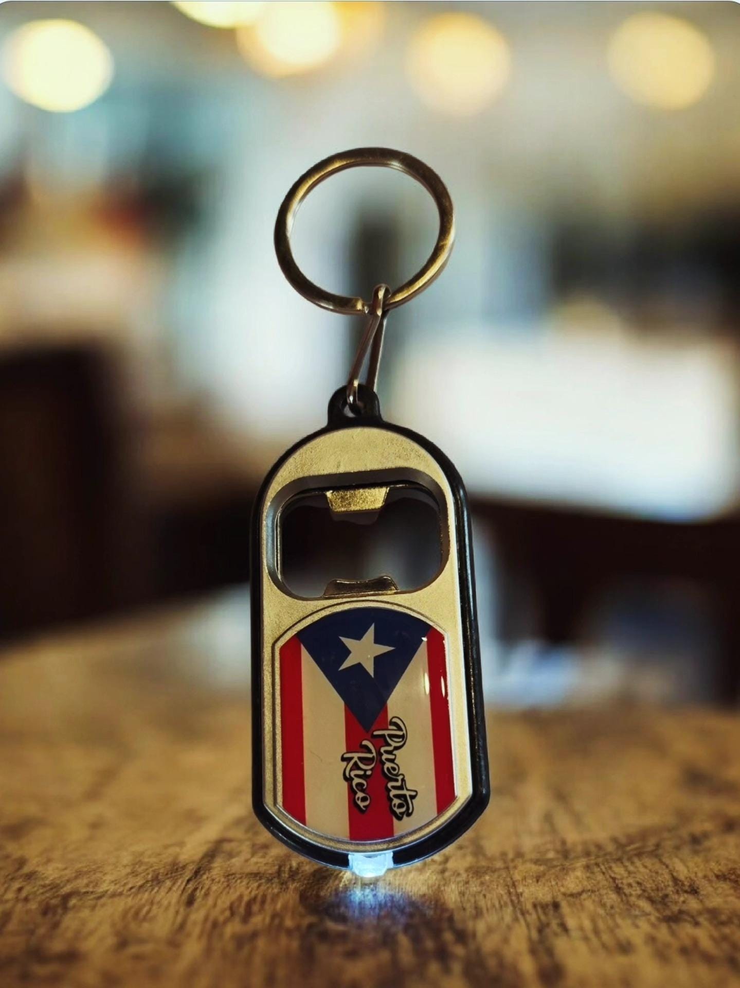 Puerto Rico Flag Bottle Opener/ Keychain