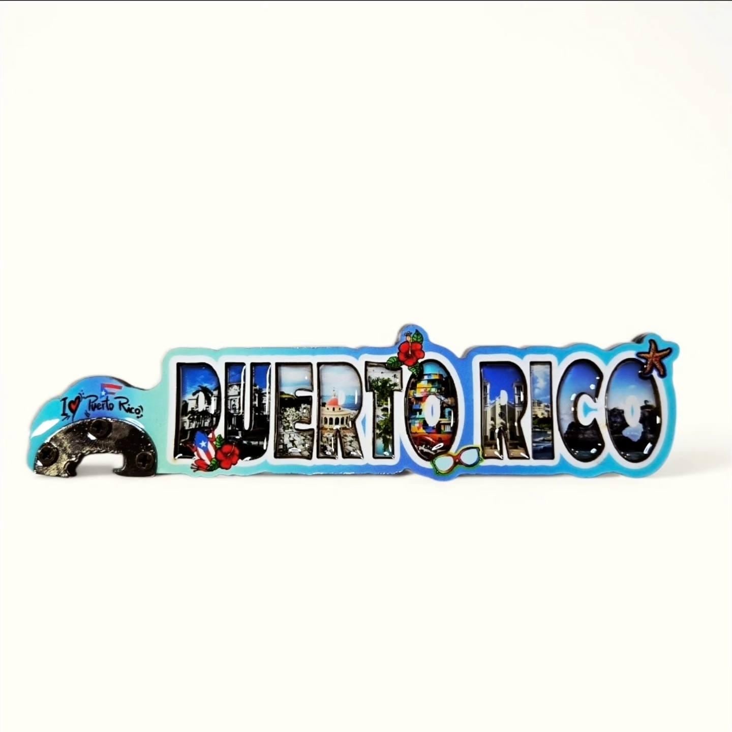 Puerto Rico Refrigerator Bottle Opener Magnet