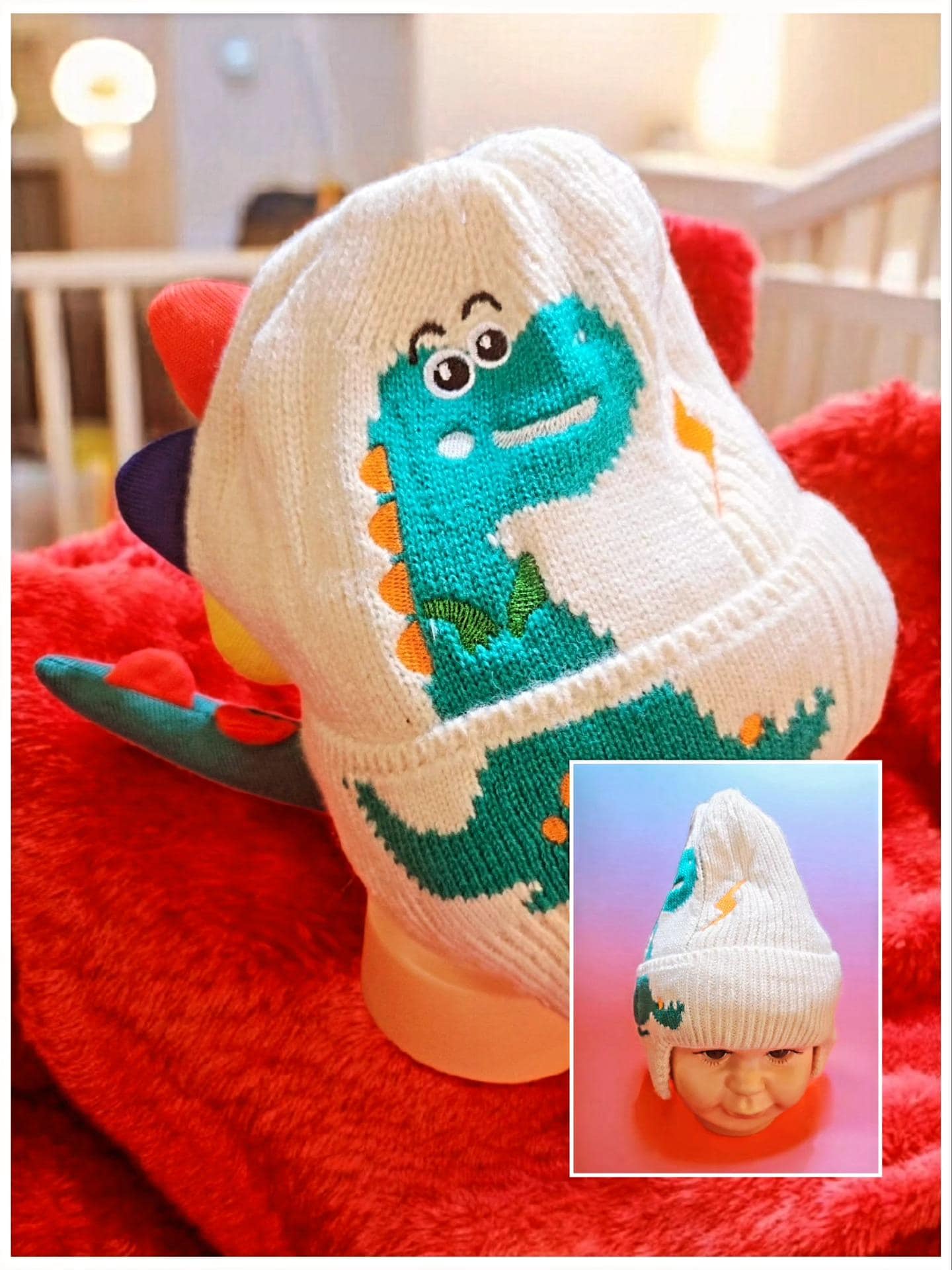 Children's Dinosaur Plush Wool Hat