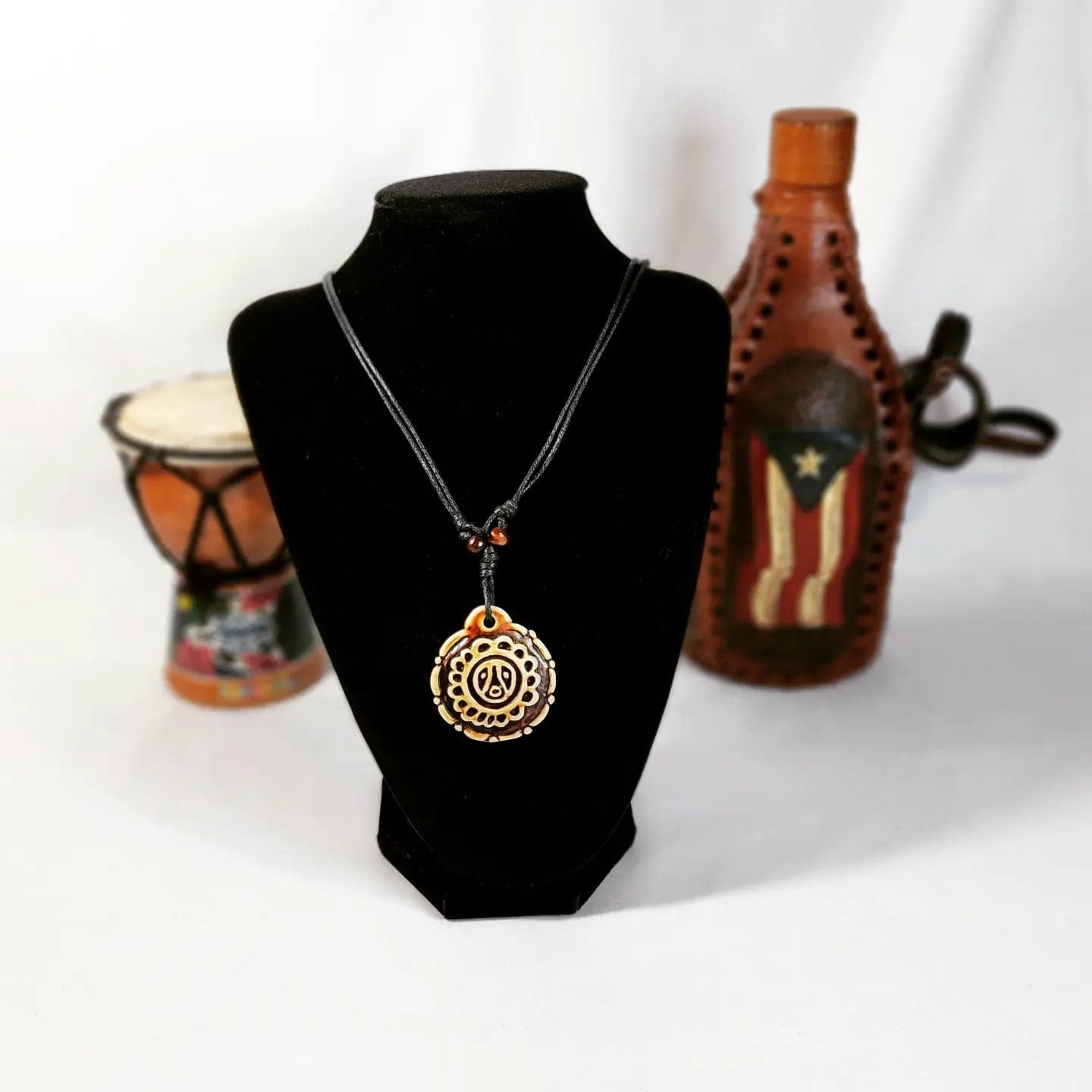 Double-sided Taino Symbols Adjustable Necklaces