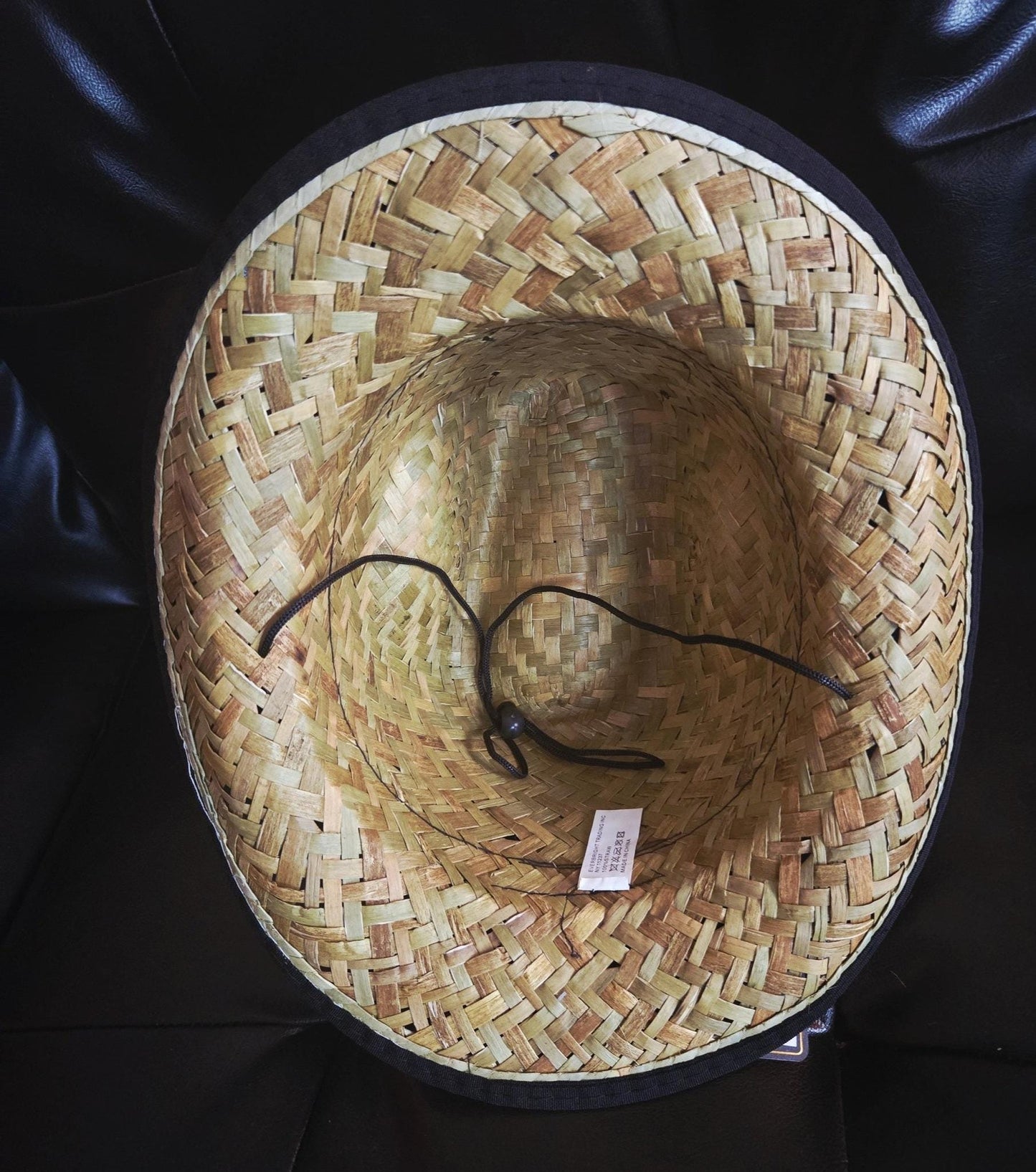 Puerto Rican Flag Straw Bucket Hat(13.5X12.5X)