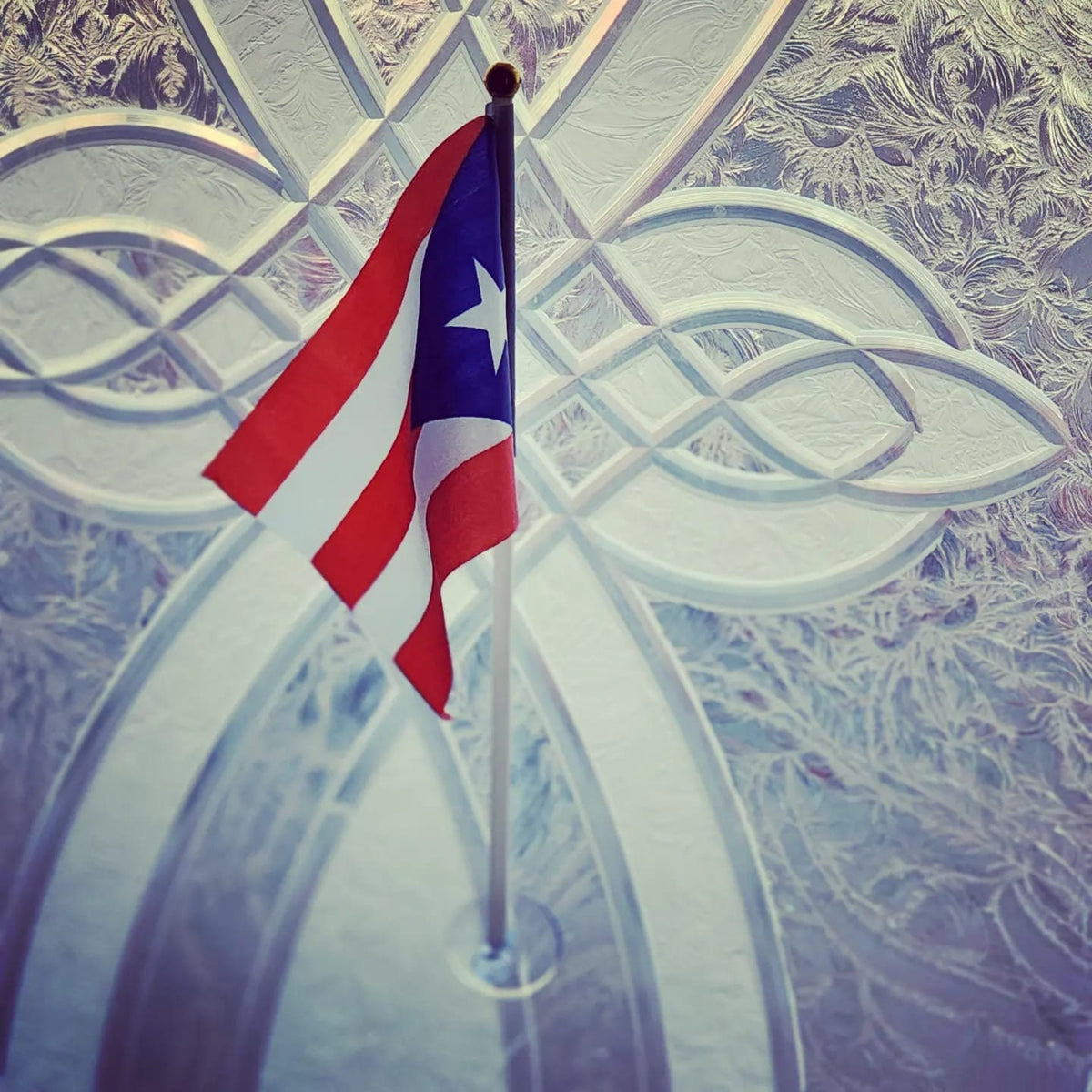 Personal 6X4 inches Puerto Rico Flag with/without suction cup