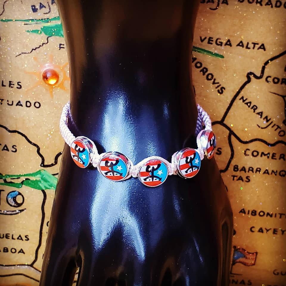 Adjustable Puerto Rican Flag and Boricua Coqui Taino Bracelets!