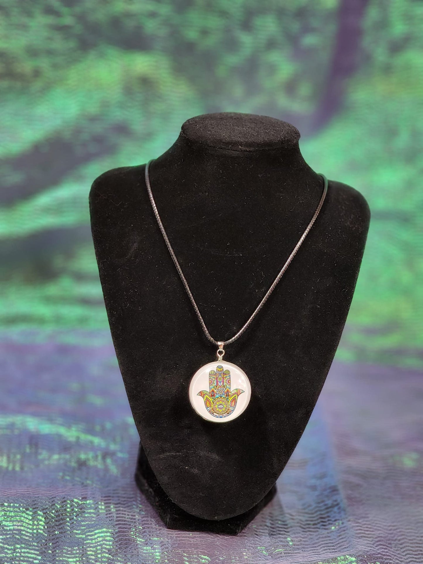 Hamsa hand ( Blessings, Power and Strength) Necklace