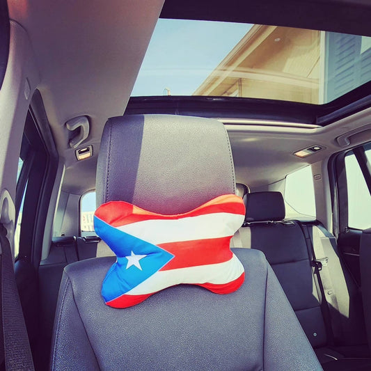 Auto/Car Comfortable Puerto Rico Flag Neck Seat Cushion (1 pcs.), Headrest, Support Neck Pillow