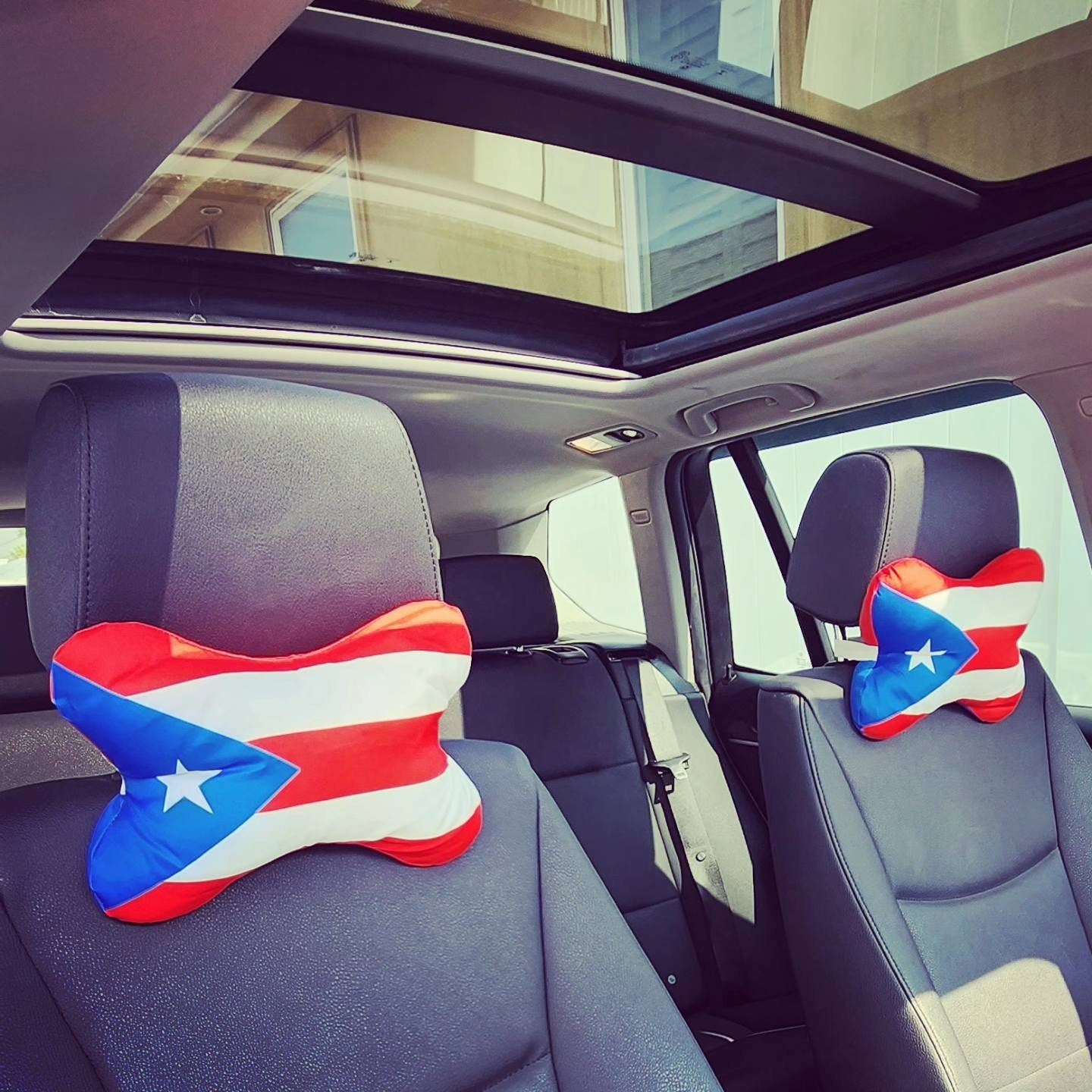 Auto/Car Comfortable Puerto Rico Flag Neck Seat Cushion (1 pcs.), Headrest, Support Neck Pillow