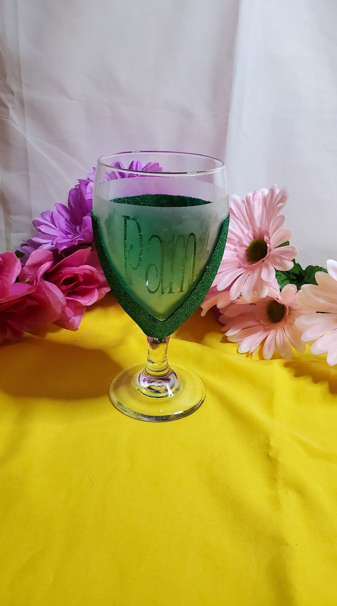 Etched/Glitter Glasses 16oz 487cm