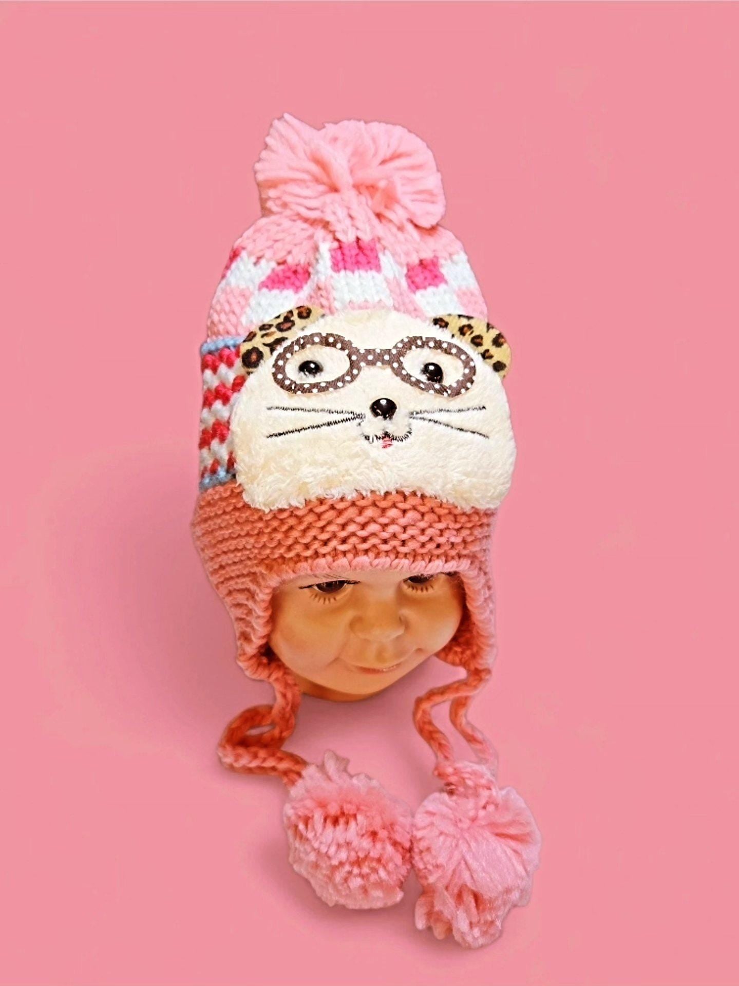 Children Kid Toddler Ear Protection Knitted Winter  hat