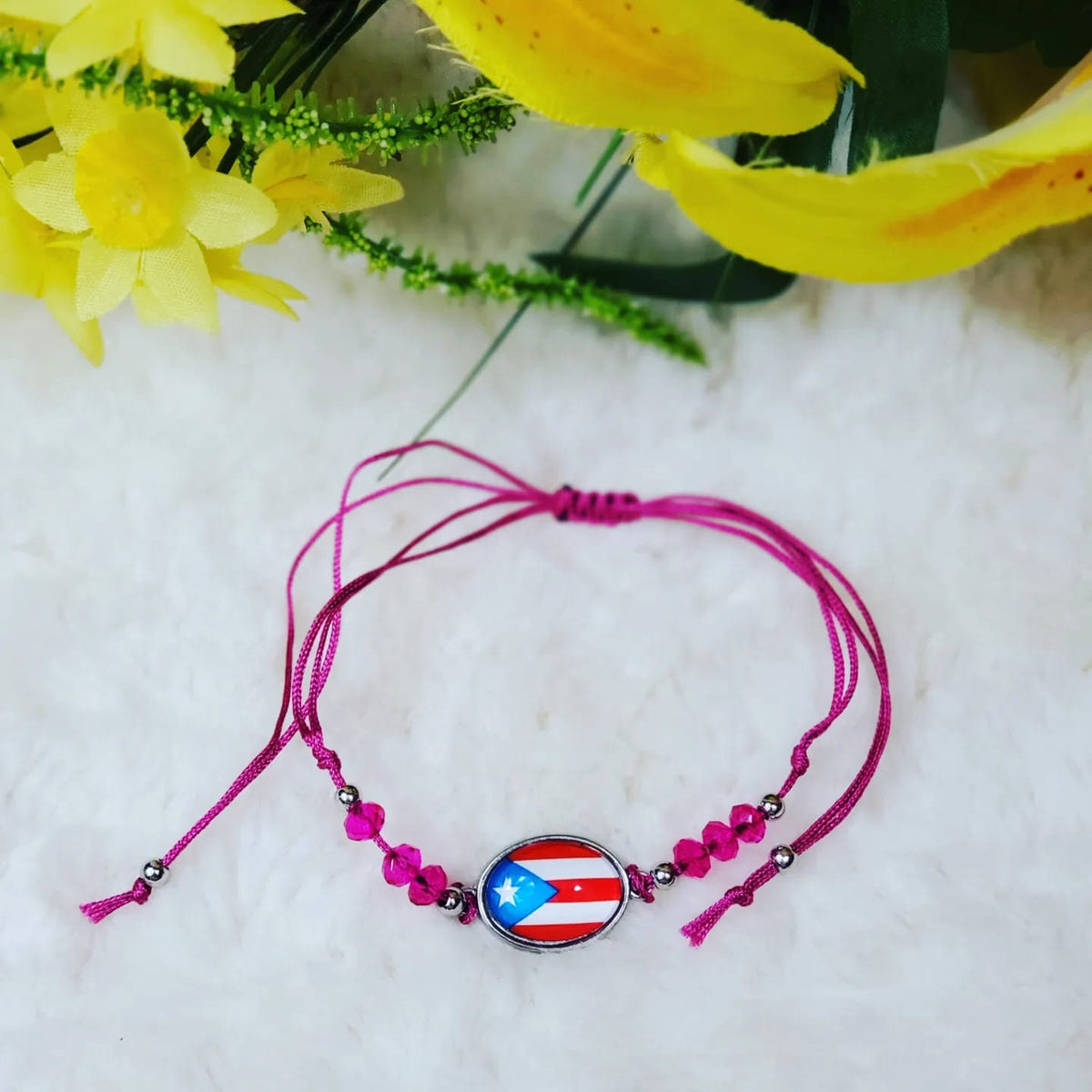 Adjustable Beaded Puerto Rico Flag Bracelets!