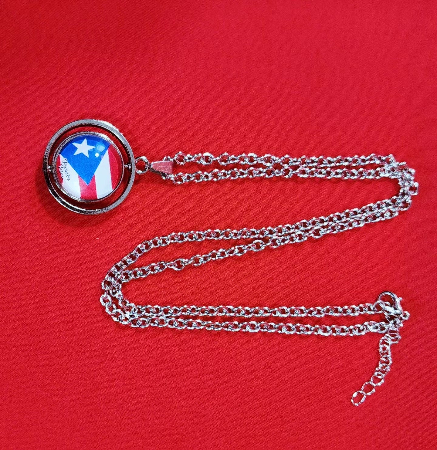 Puerto Rico Flag Necklace