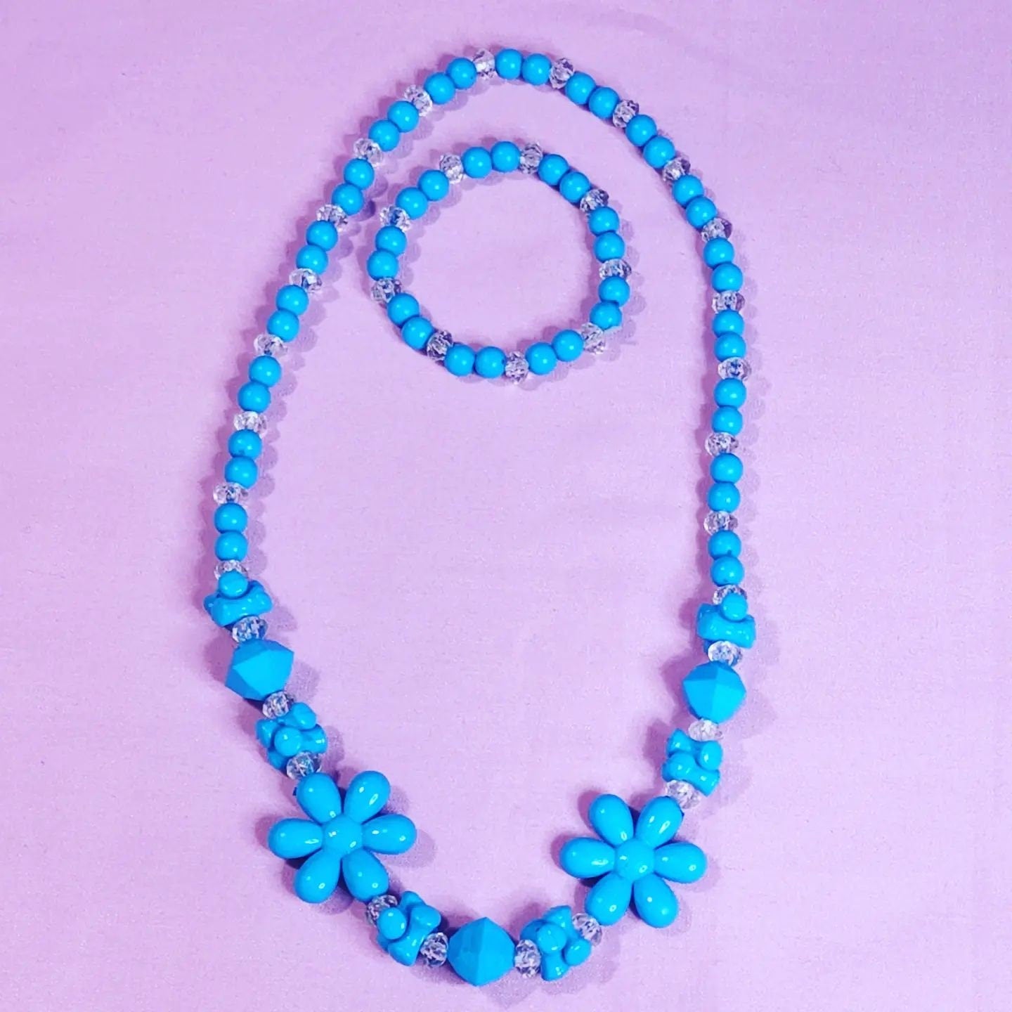 Adorable Kids Colorful Beaded matching Necklace & Bracelet