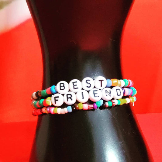 Set of 3 Adjustable_Stretchable_Beaded Bracelets