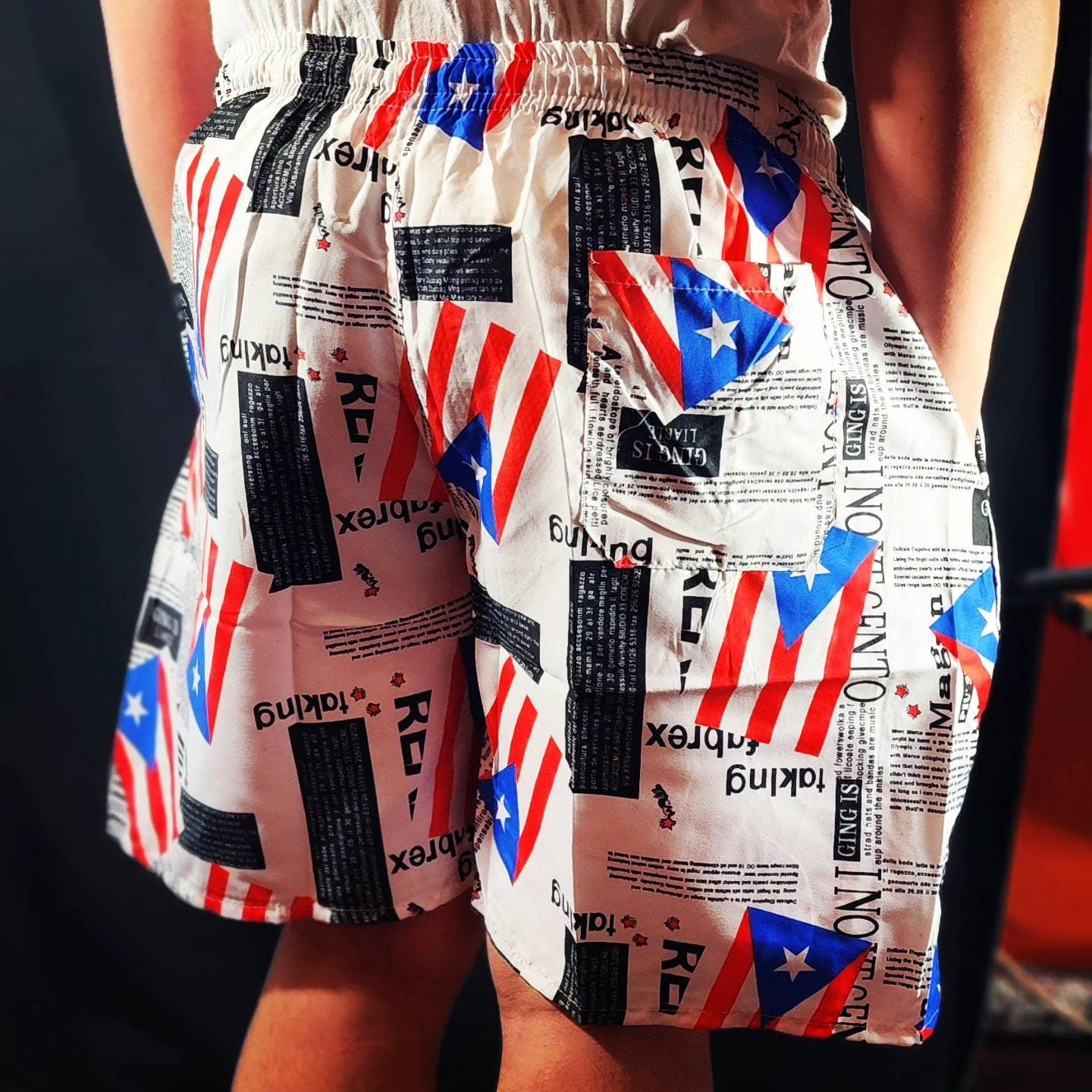 Men's Puerto Rico swimming trunks.