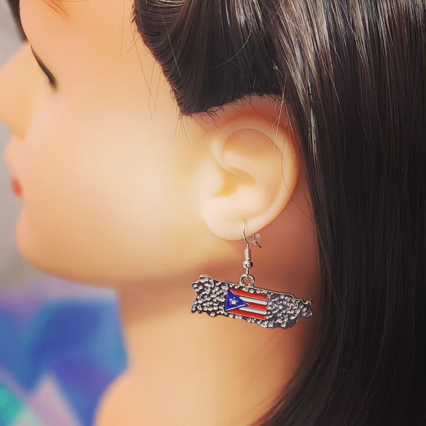 Puerto Rico Flag Earrings