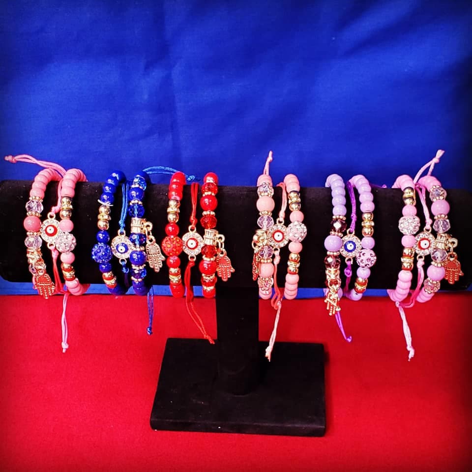 Hamsa Hand Evil Eye Stackable Bracelets