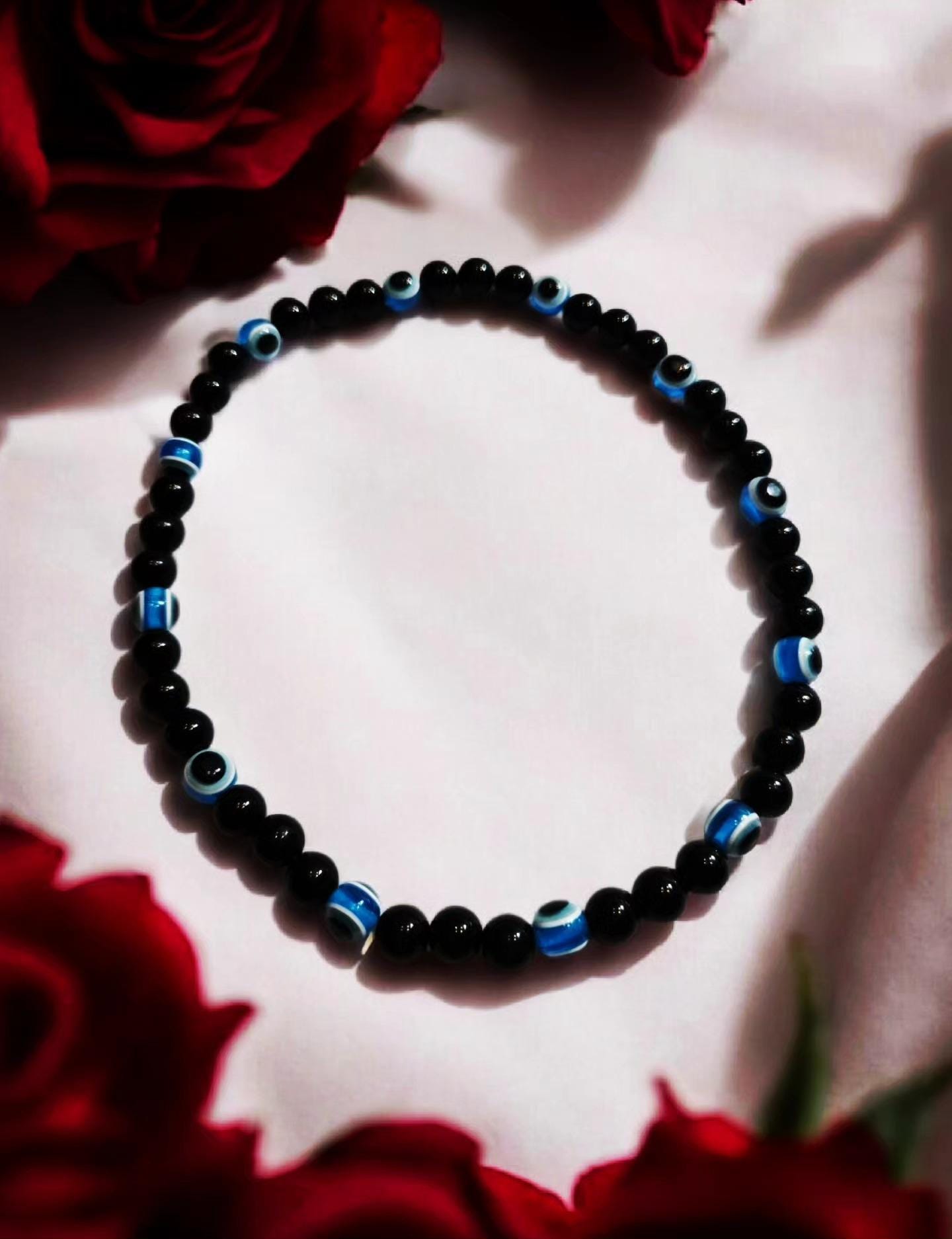 Stretchable Evil Eye Protection Beaded Necklace