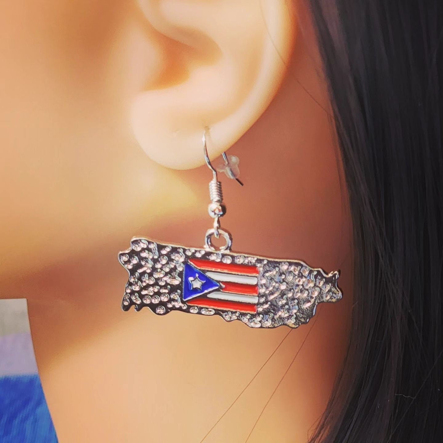 Puerto Rico Flag Earrings