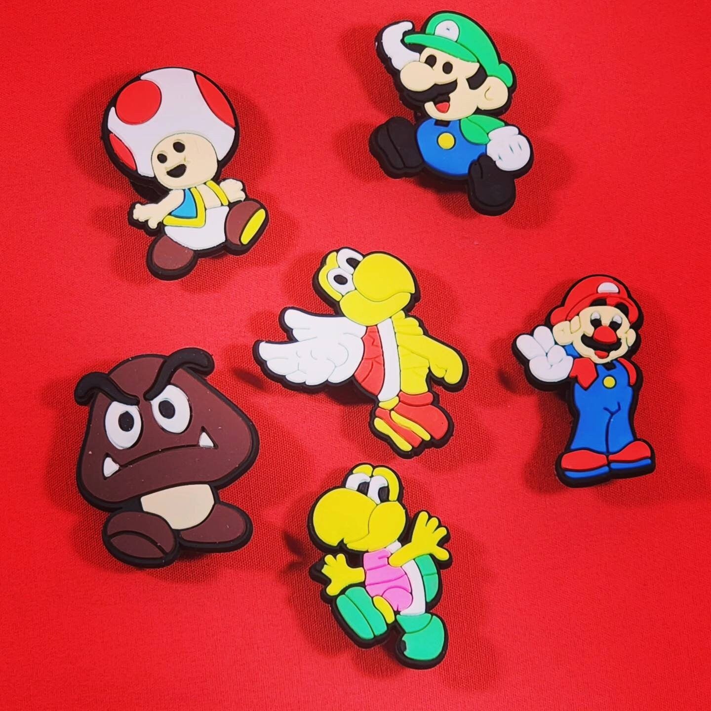 6-Pack Mario & Disney Shoe Croc Charms