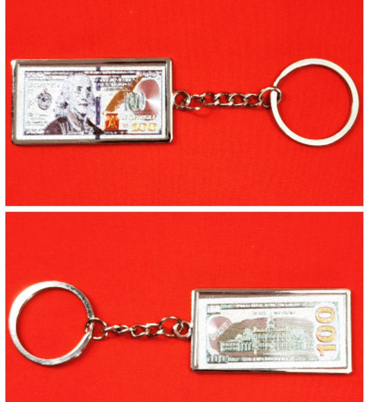 Key chain 100 Dollar Bill