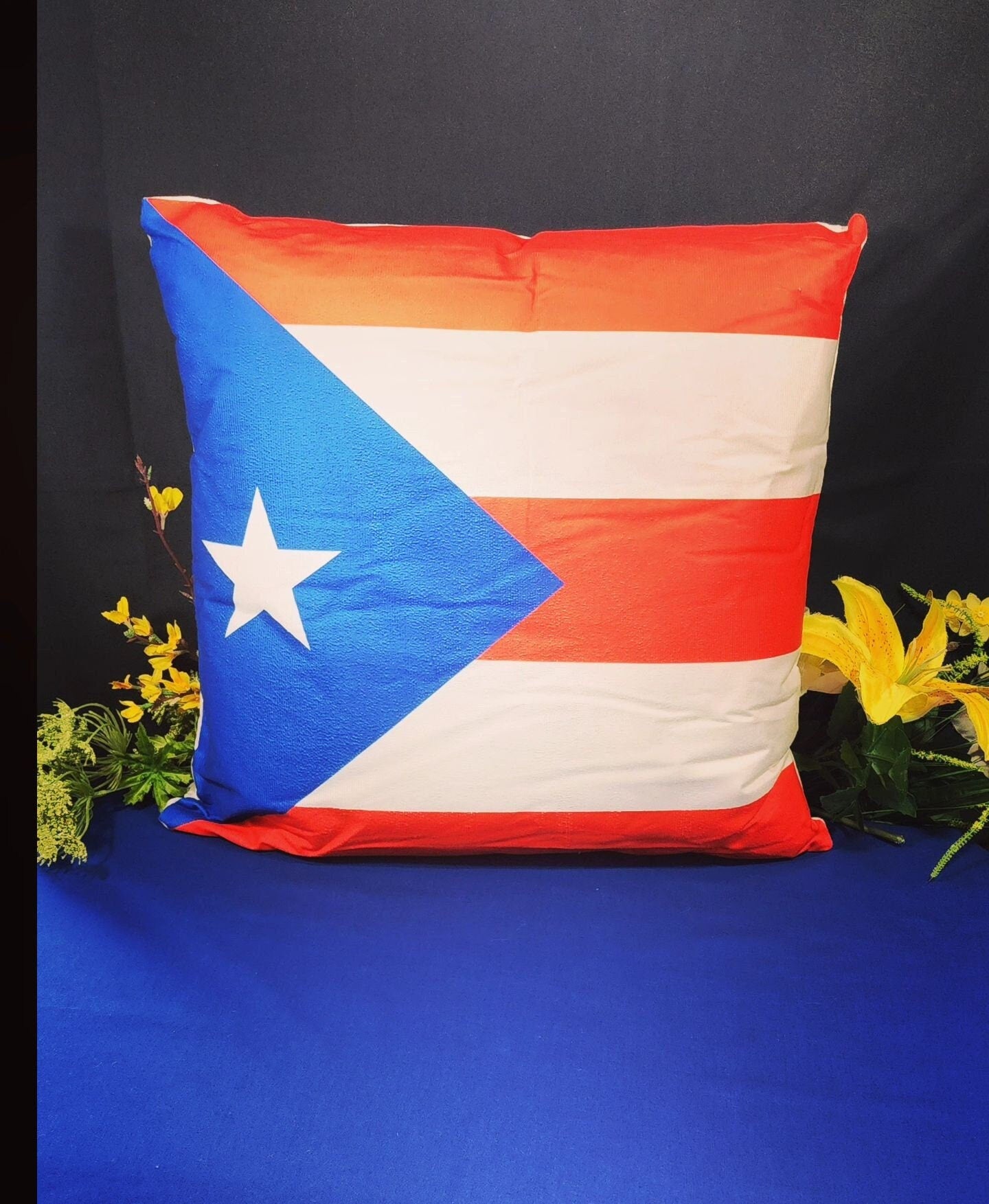 Puerto Rico Flag 9X9X5 Throw Pillow
