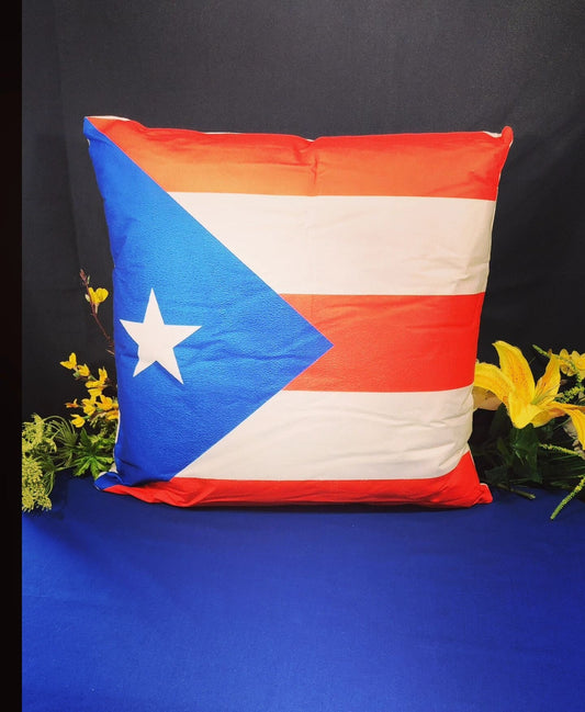Puerto Rico Flag 9X9X5 Throw Pillow