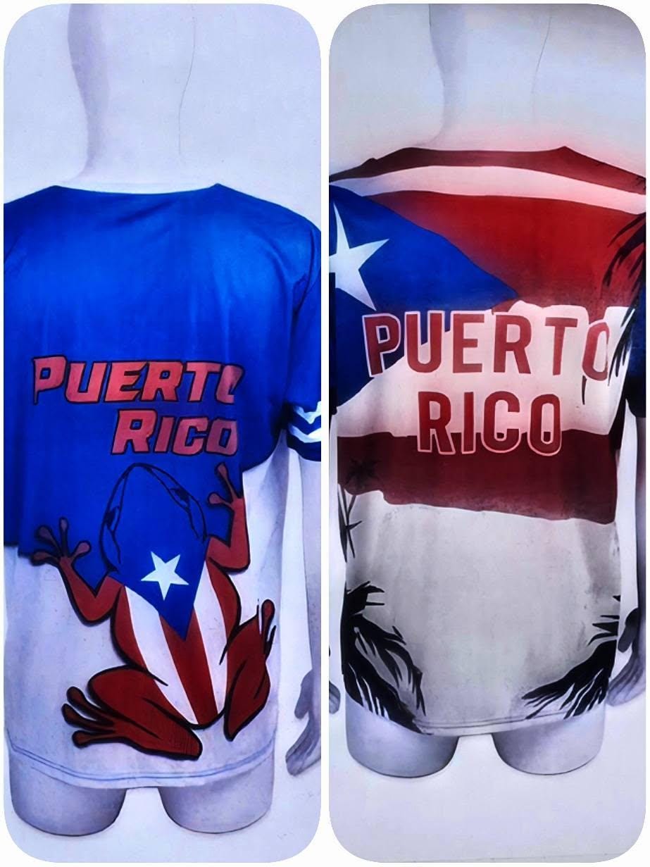 Puerto Rico Flag taino coqui rock frog t-shirts