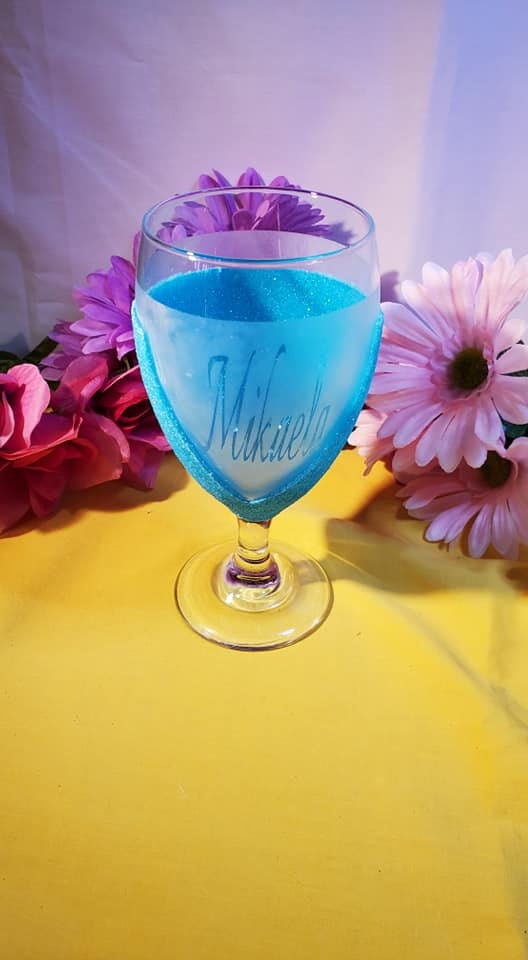 Etched/Glitter Glasses 16oz 487cm