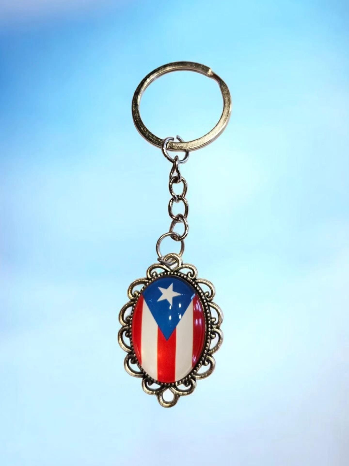 Puerto Rico Flag Keychain