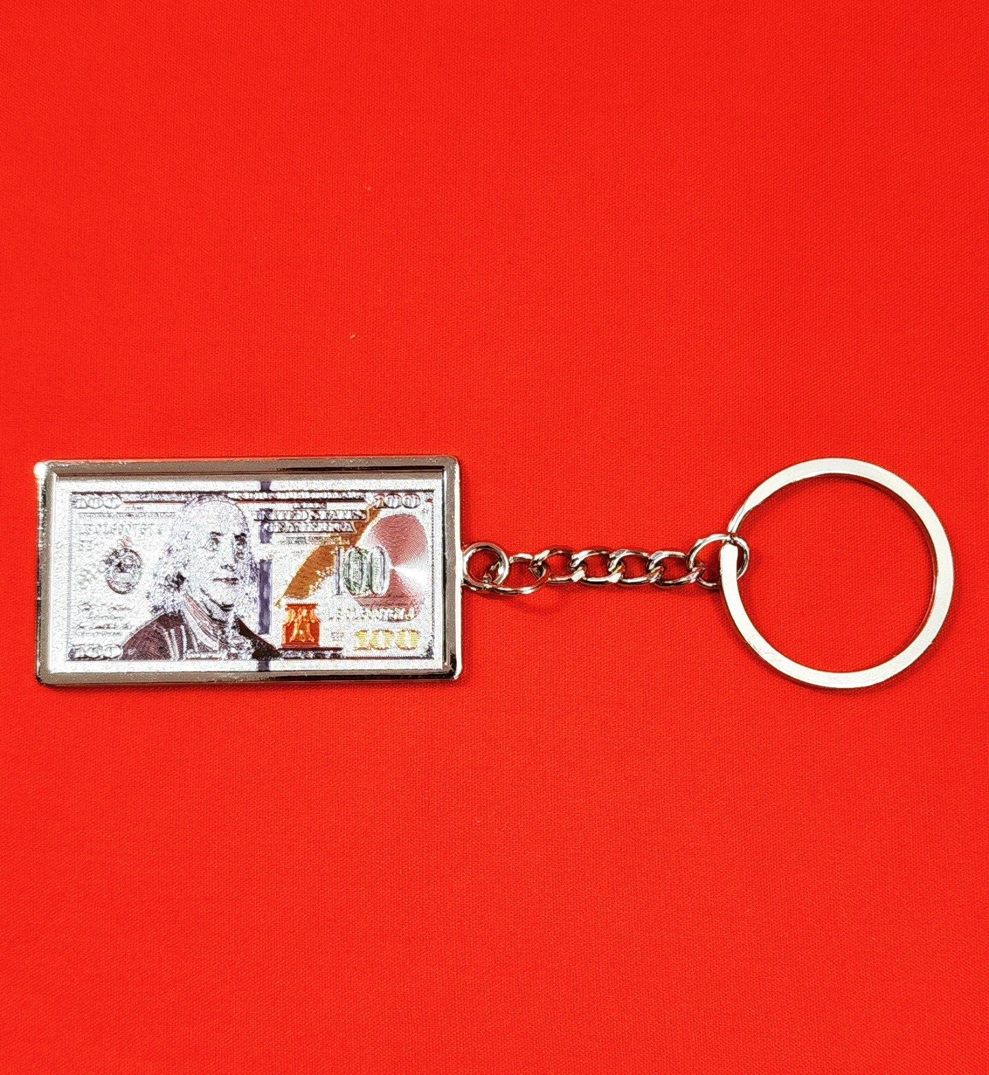Key chain 100 Dollar Bill