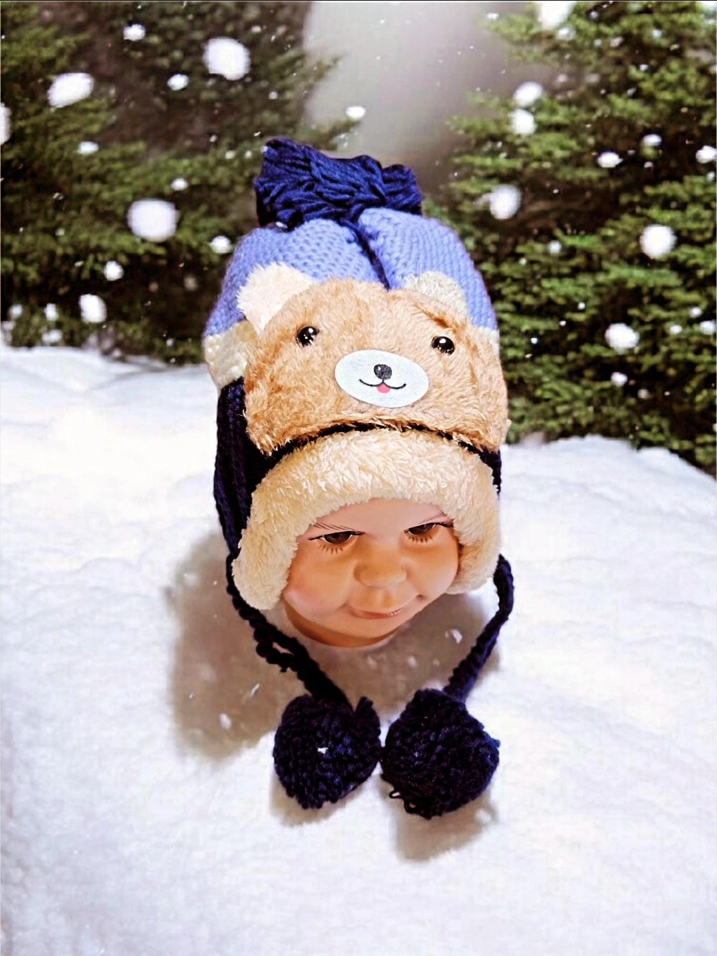 Children Kid Toddler Ear Protection Knitted Winter  hat