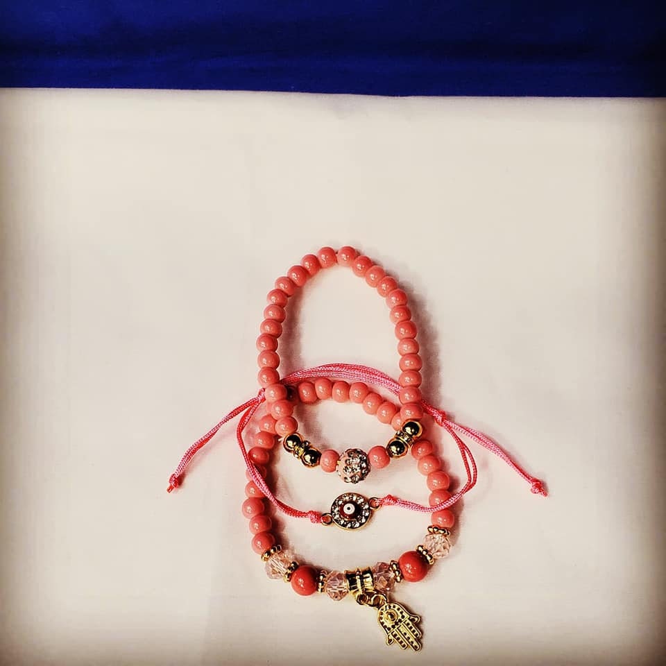 Hamsa Hand Evil Eye Stackable Bracelets