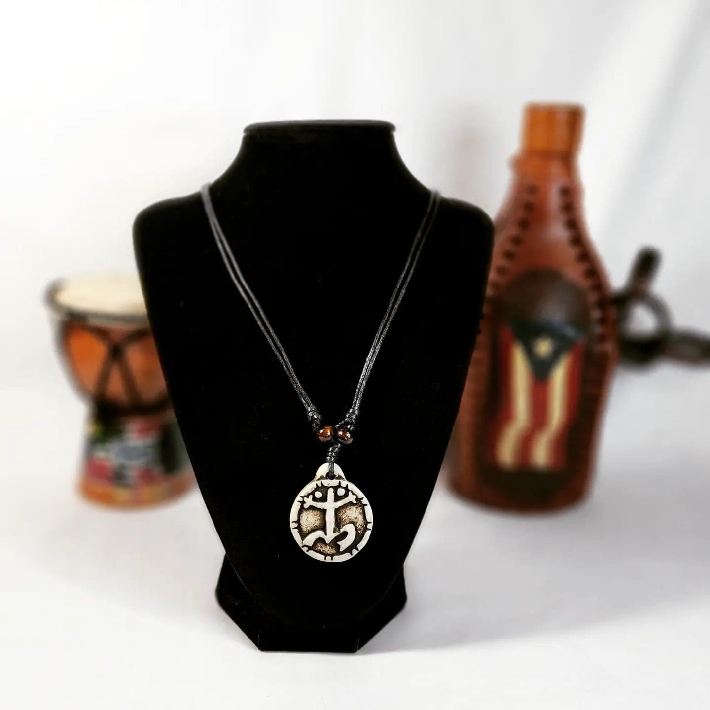 Double-sided Taino Symbols Adjustable Necklaces