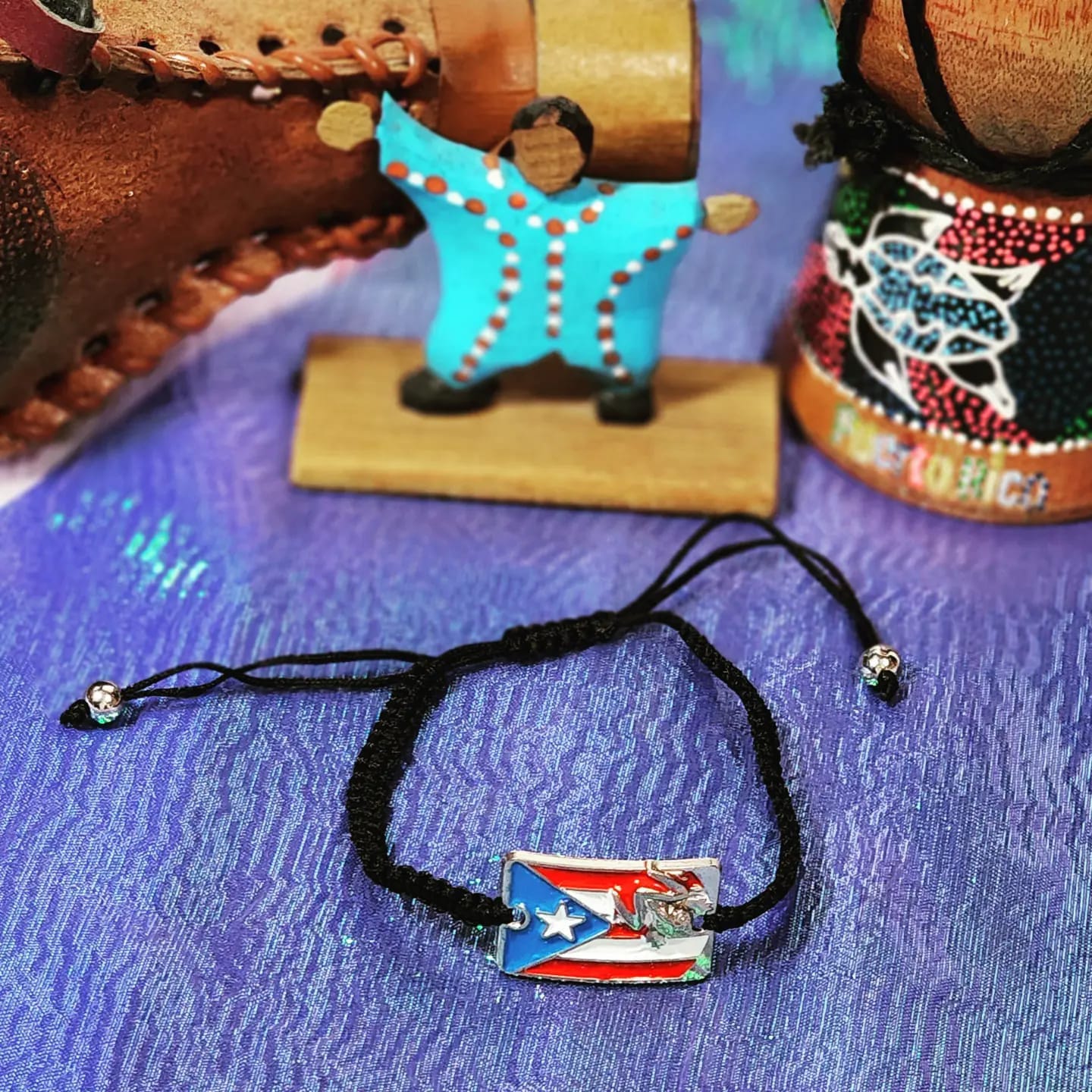 Puerto Rico Flag Adjustable Bracelets
