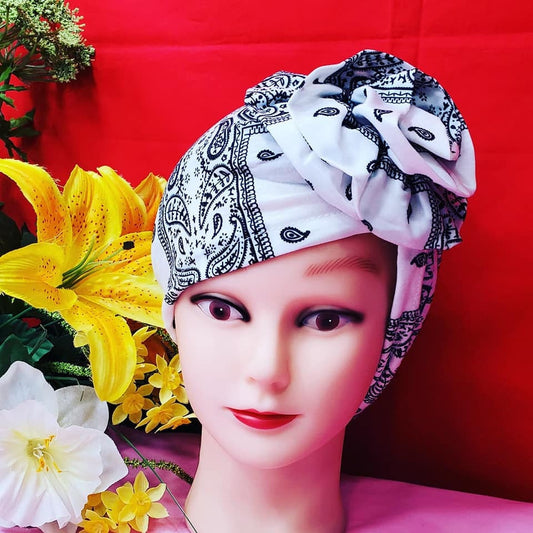 Big Flower Decor head wrap One size fits all!