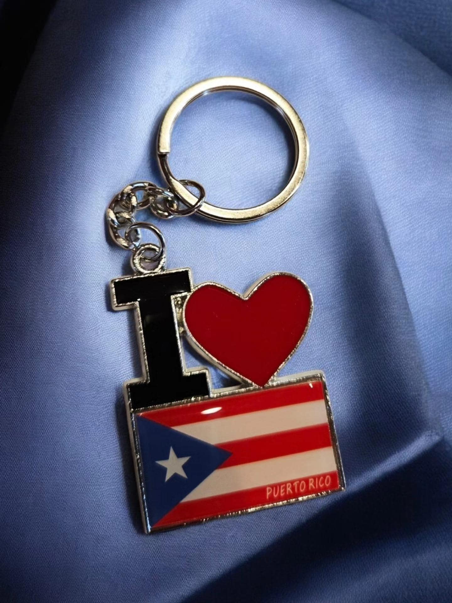 Puerto Rico Flag Keychain
