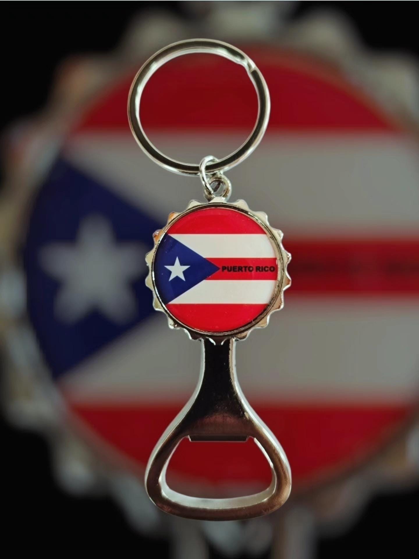 Puerto Rico Flag Bottle Opener/ Keychain
