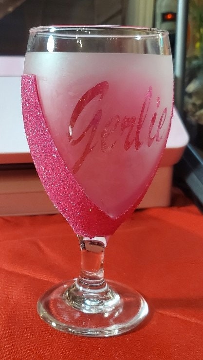 Etched/Glitter Glasses 16oz 487cm