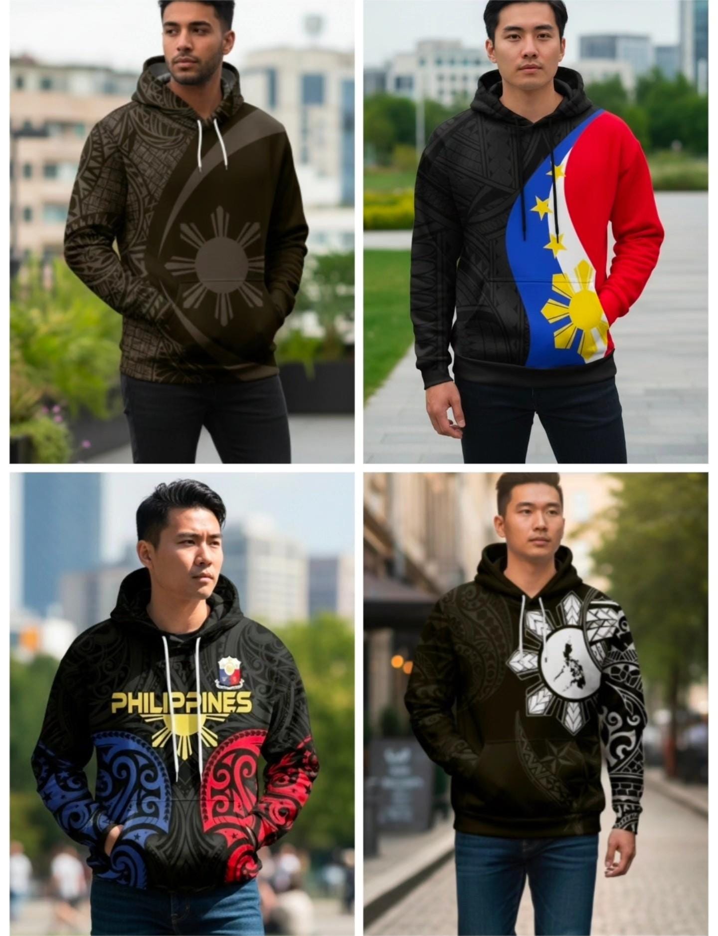 Philippines Pinoy Filipino Flag Sun Hoodie (Phil. Size)