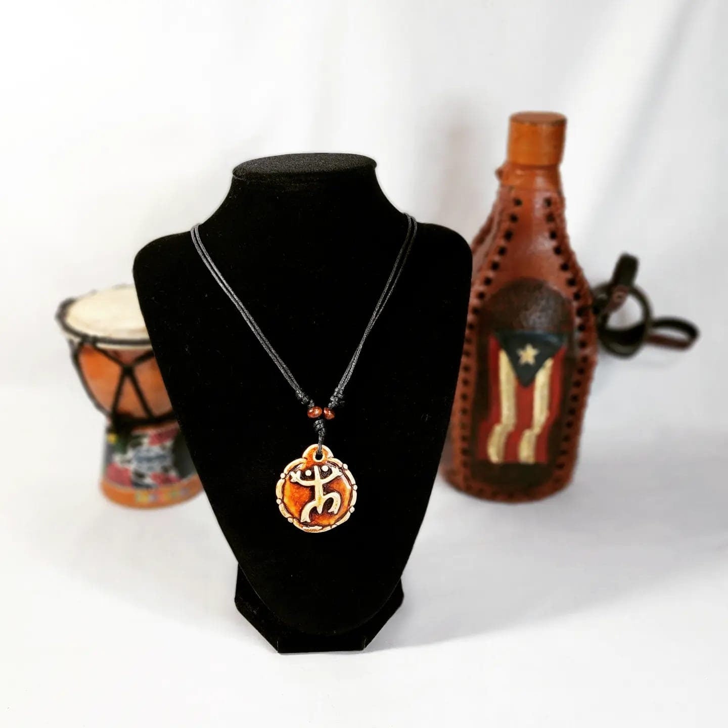 Double-sided Taino Symbols Adjustable Necklaces