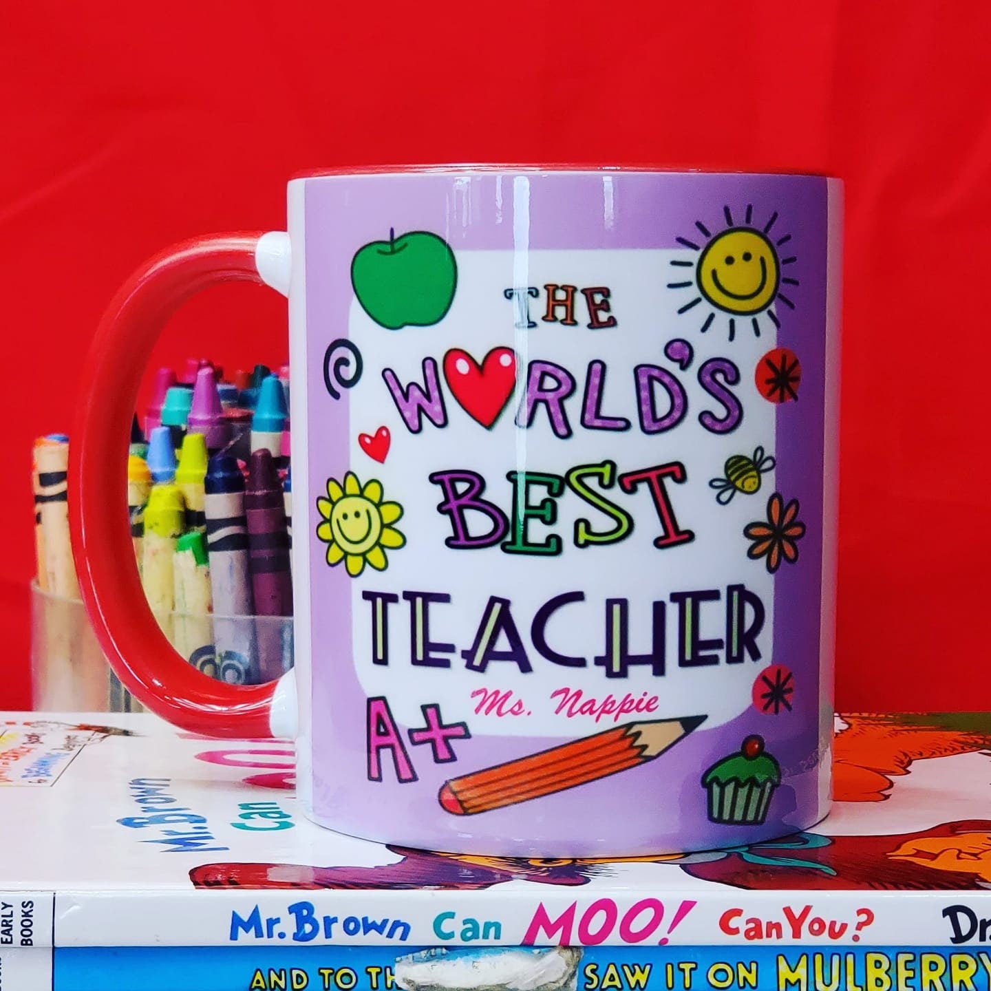 Red & White Sublimated Coffee Mug