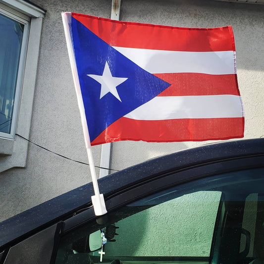 Car Mounting Puerto Rico Flag