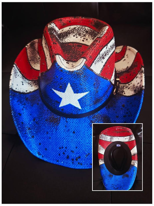 Puerto Rico Flag Cowboy Hat