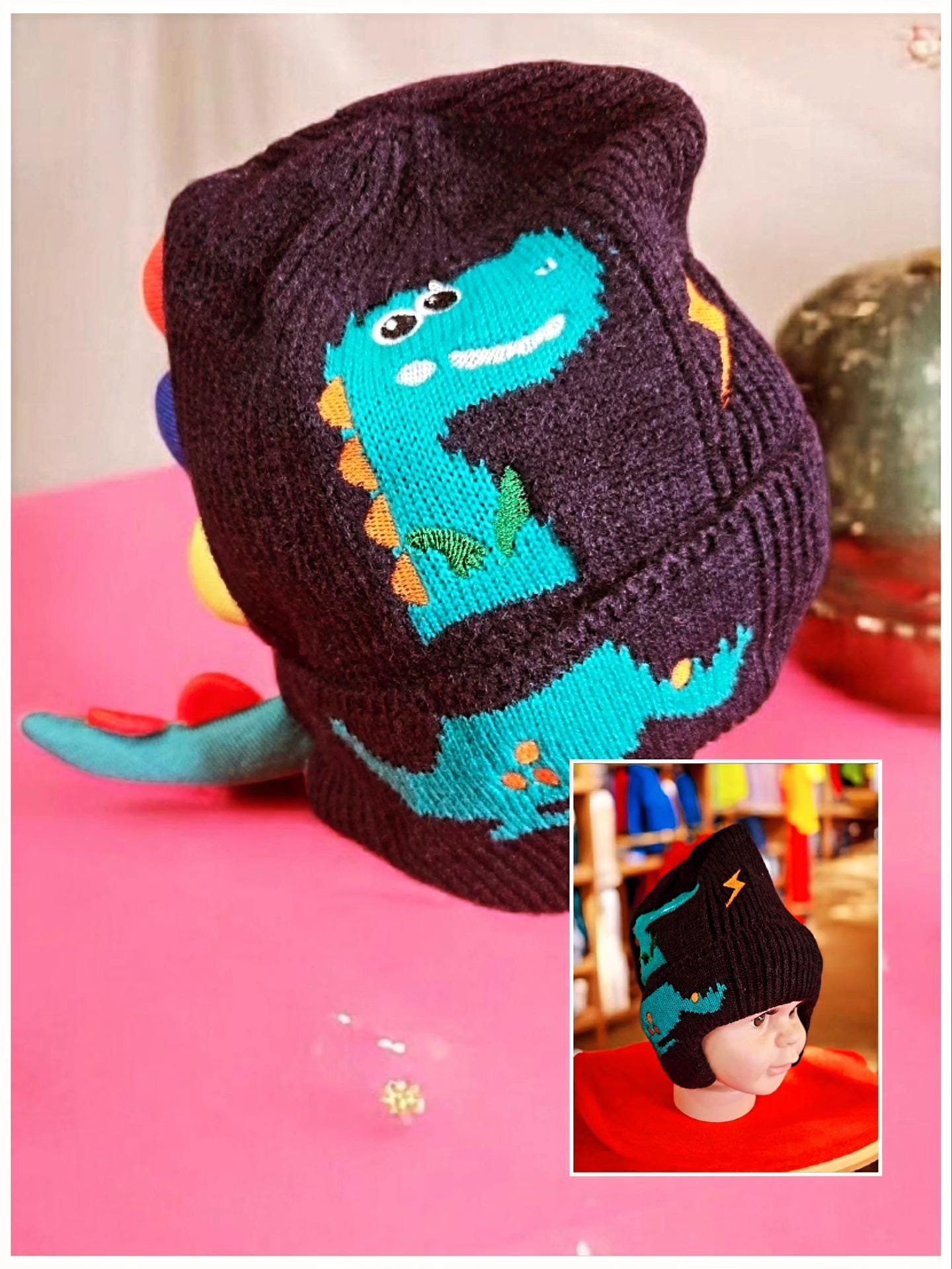 Children's Dinosaur Plush Wool Hat