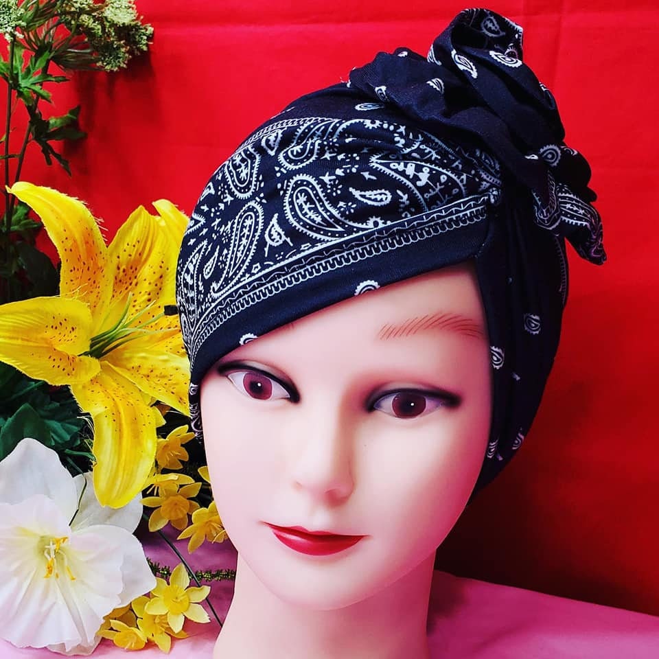 Big Flower Decor head wrap One size fits all!