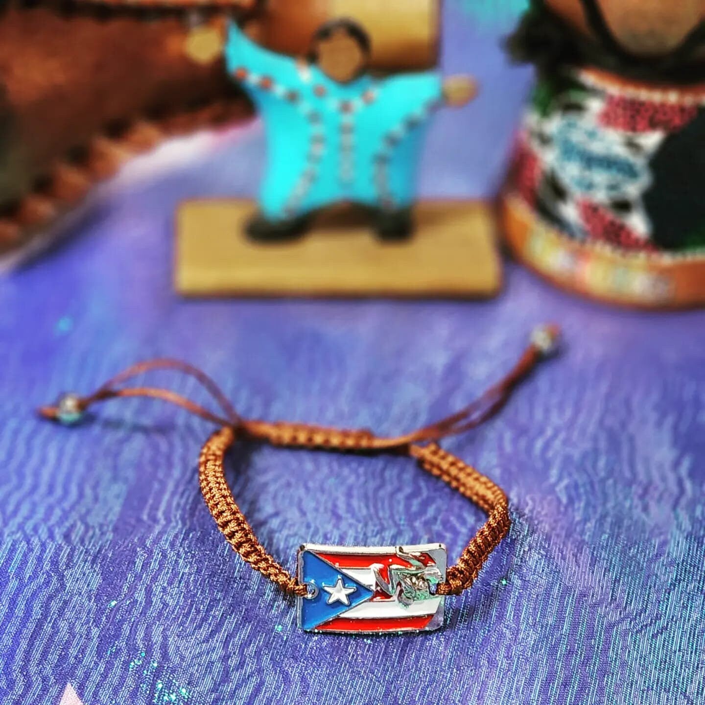 Puerto Rico Flag Adjustable Bracelets