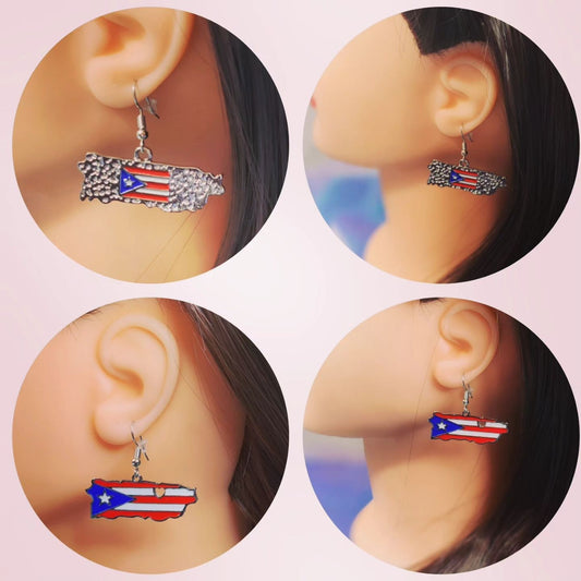 Puerto Rico Flag Earrings