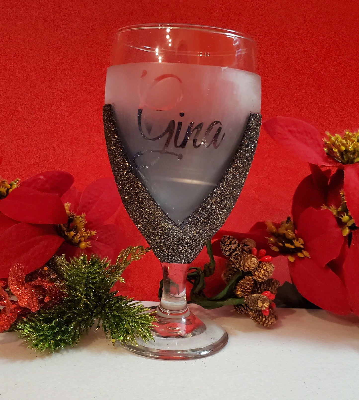 Etched/Glitter Glasses 16oz 487cm