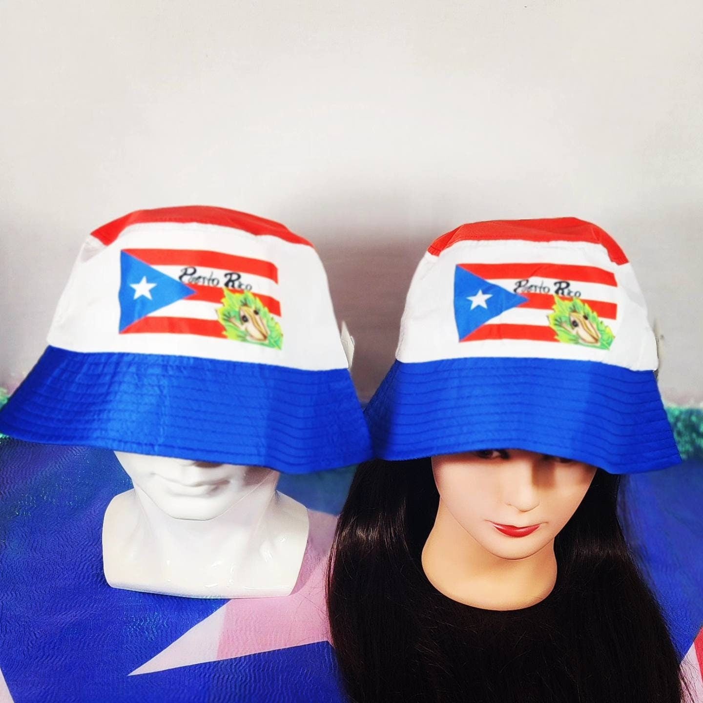 Puerto Rico Flag Bucket FishermanHat